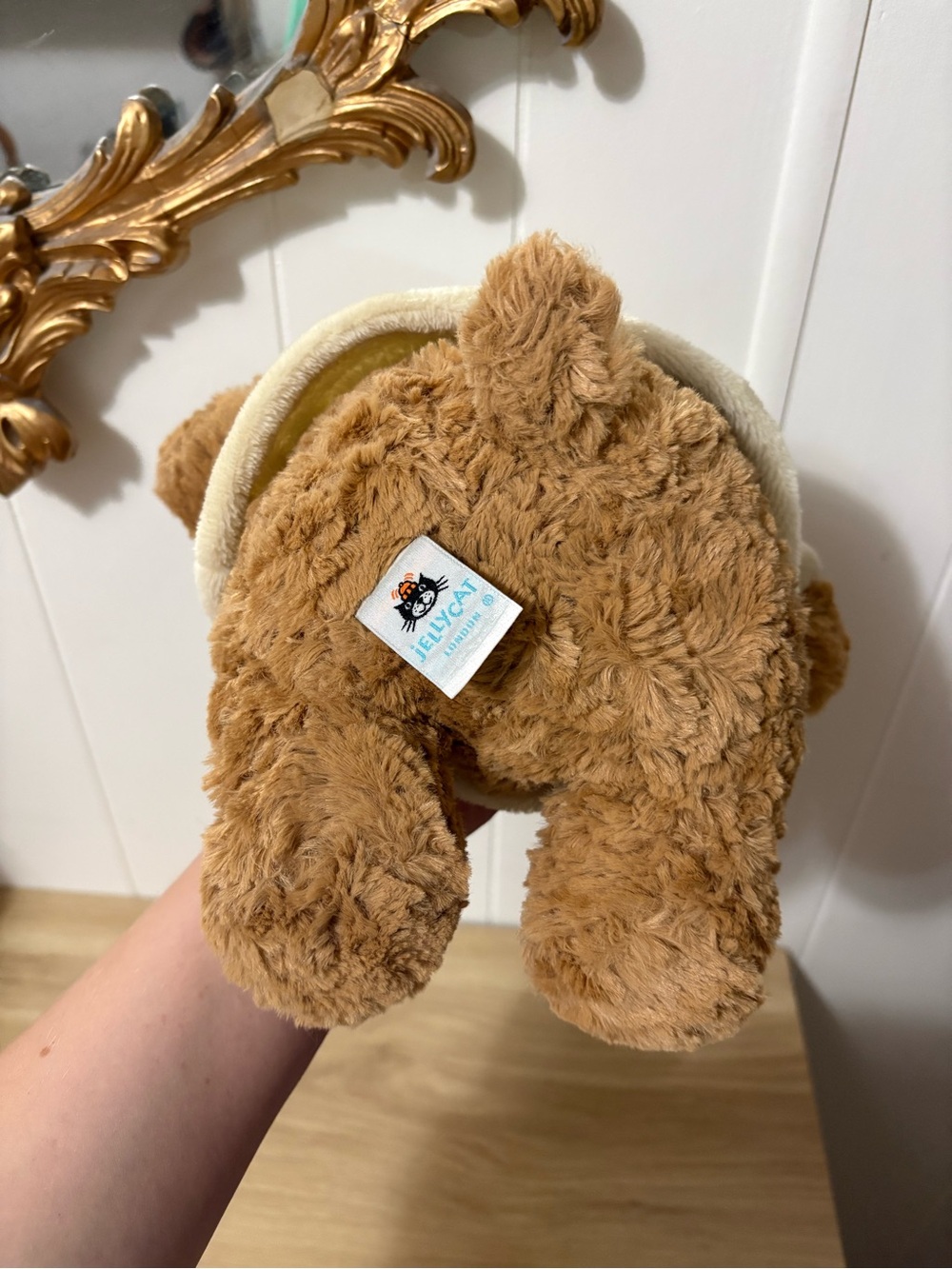 Jellycat Bartholomew Brown Bear in Cream Hooded Bathrobe Plush - Picture 10 of 10